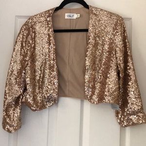 Rose gold sequence cardigan